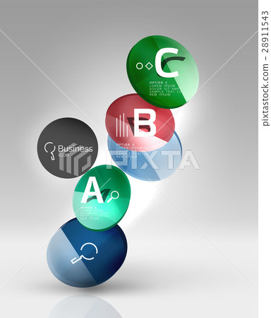 Colorful glossy circle infographics 28911543