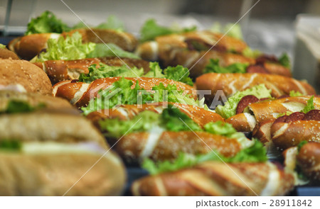 Beautifully decorated catering banquet table with Beautifully decorated catering banquet table with 28911842
