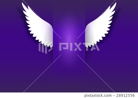 Angel wings hovering in the dark 28912556