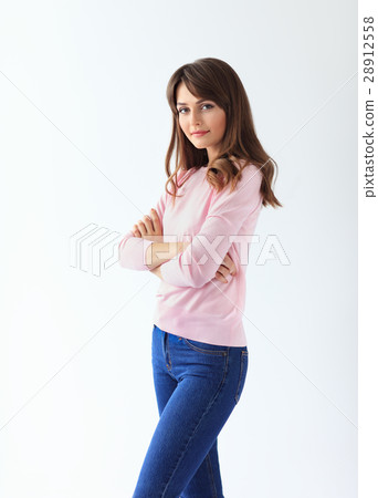 Beautiful confident woman portrait with crossed arms 28912558
