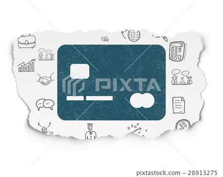 Business concept: Credit Card on Torn Paper 28913275