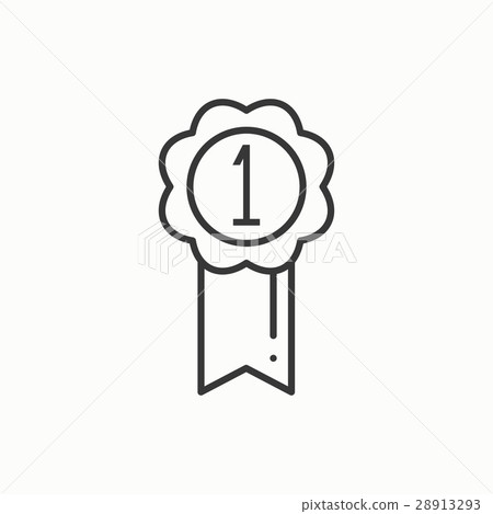 1st place gold medal award with ribbon. Winner - Stock Illustration ...