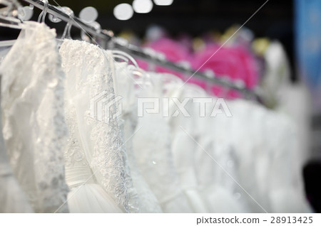 Bridal or bridesmaid dresses on a mannequin 28913425