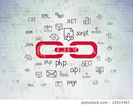 Web Development Image Link Web development concept: Link on Digital Data - Stock Illustration ...