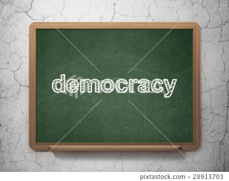 Politics concept: Democracy on chalkboard 28913703