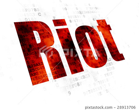 Politics concept: Riot on Digital background Politics concept: Riot on Digital background 28913706