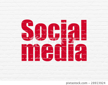Social media concept: Social Media on wall 28913924