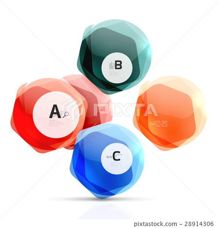 Abstract geometrical hexagon banner 28914306