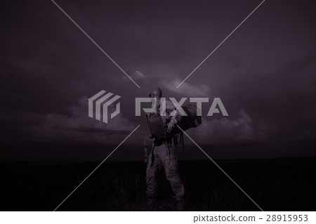 black-and-white contrast portrait of a man of adventure traveler 28915953