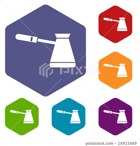 Coffee cezve icons set Coffee cezve icons set 28915989