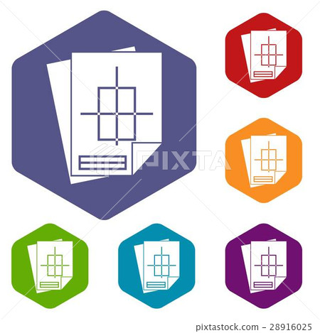 Home construction project icons set - Stock Illustration [28916025] - PIXTA