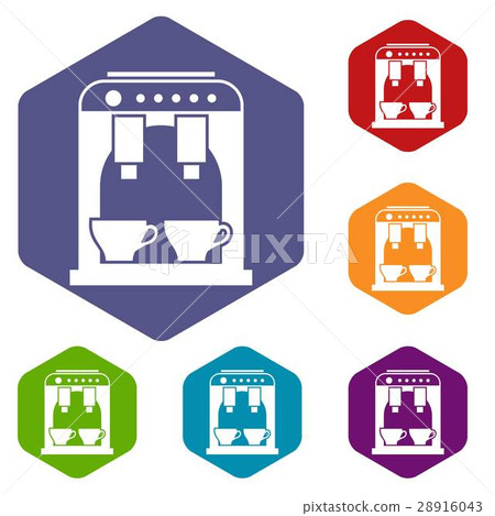 Coffee machine icons set 28916043
