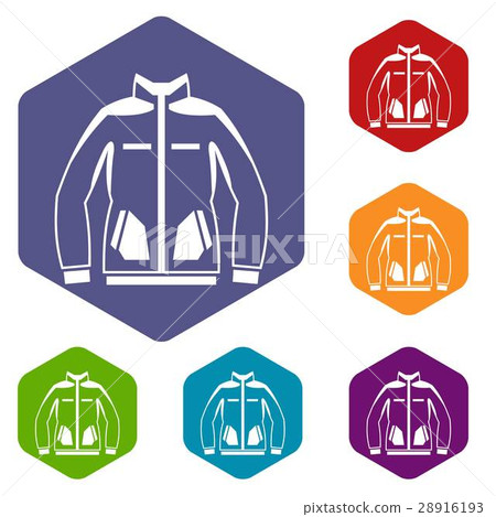 Men winter jacket icons set - Stock Illustration [28916193] - PIXTA