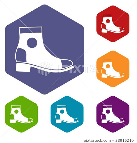 Men boot icons set Men boot icons set 28916210