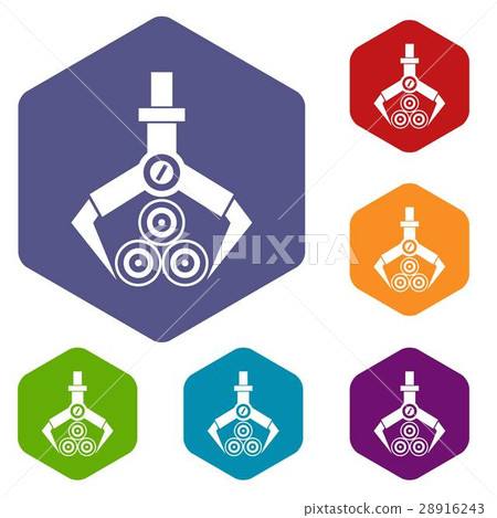 Log loader icons set Log loader icons set 28916243