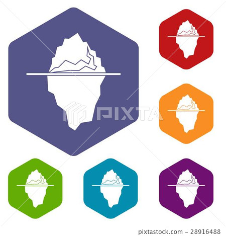 Iceberg icons set 28916488