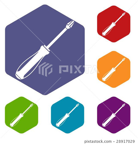 Screwdriver icons set - Stock Illustration [28917029] - PIXTA
