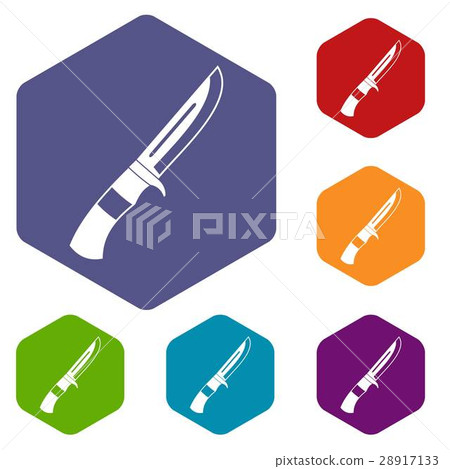 Knife icons set 28917133