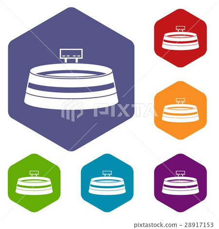 Stadium icons set 28917153