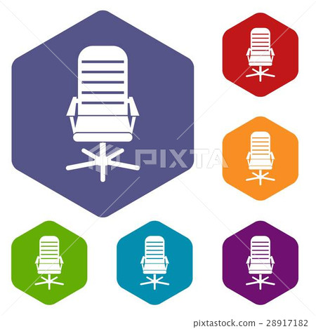 Office chair icons set 28917182