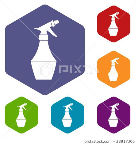 Spray bottle for flower icons set - Stock Illustration [28917306] - PIXTA