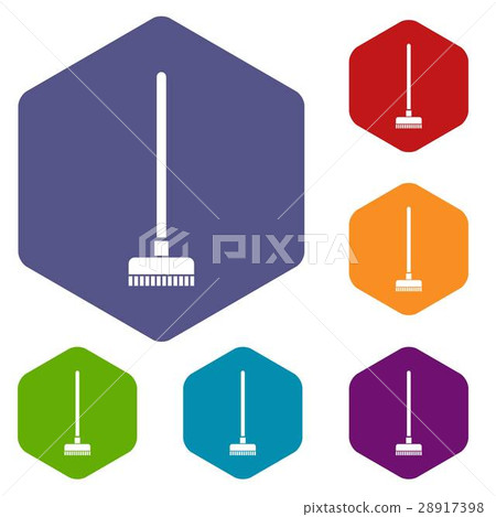 Brush for a floor icons set Brush for a floor icons set 28917398