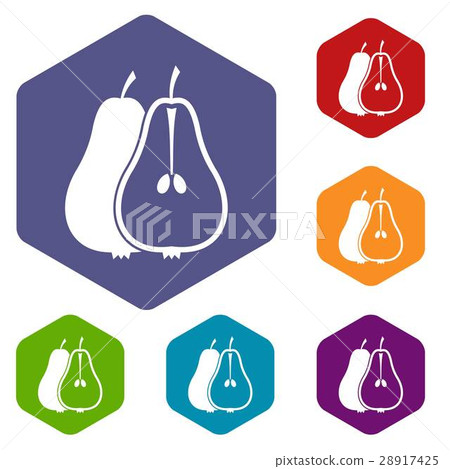 Pear icons set - Stock Illustration [28917425] - PIXTA