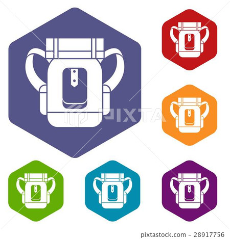Sleeping bag icons set 28917756