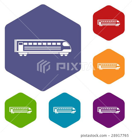 Train icons set - Stock Illustration [28917765] - PIXTA