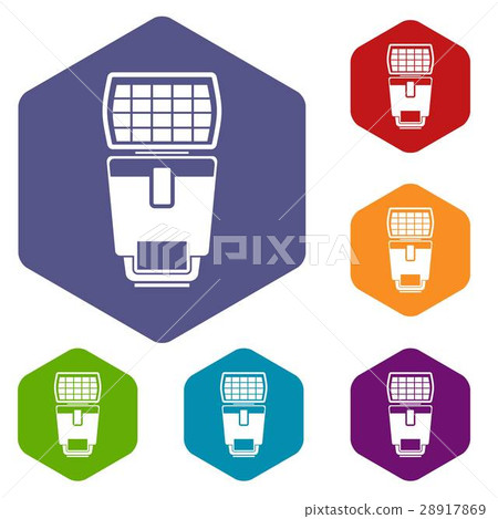Lighting flash for camera icons set Lighting flash for camera icons set 28917869