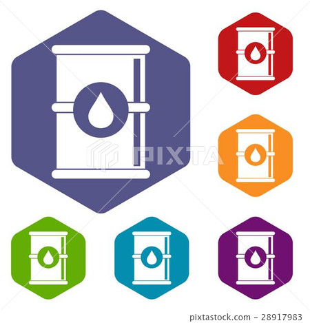 Barrel of oil icons set 28917983