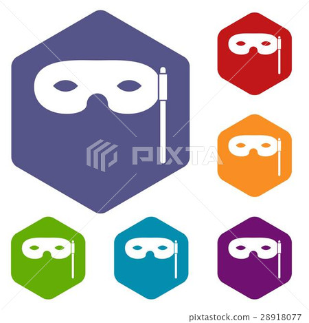 Carnival mask icons set Carnival mask icons set 28918077