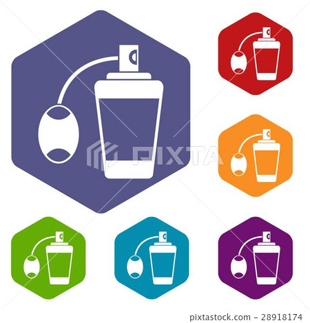 Retro perfume icons set 28918174