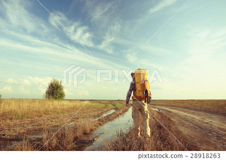 extreme brutal man traveler wildlife autumn 28918263