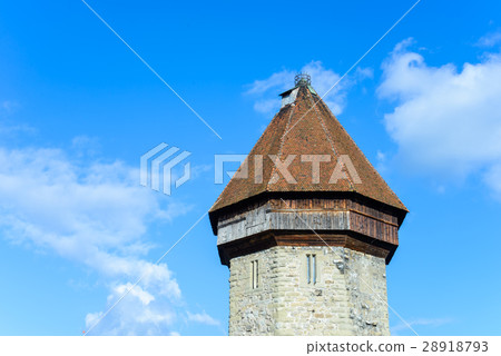 Tower of Chapel Bridge in Lucerne, Switzerland Tower of Chapel Bridge in Lucerne, Switzerland 28918793