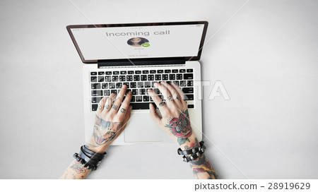 Incoming Call Video Communication Concept Incoming Call Video Communication Concept 28919629