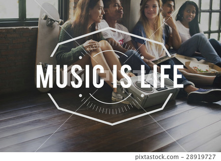 Music is Life Vintage Vector Graphic Concept Music is Life Vintage Vector Graphic Concept 28919727