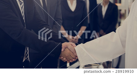 Business Partners Introductionary Handshake Bow 28919910