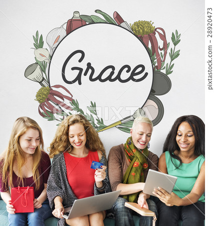 Feminine Female Grace Floral Frame 28920473