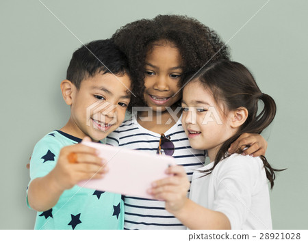 Little Children Selfie Posing Concept 28921028