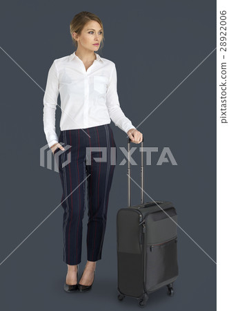 Businesswoman Passenger Traveling Vacation Suitcase Concept Businesswoman Passenger Traveling Vacation Suitcase Concept 28922006