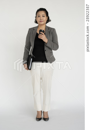 Woman Serious Studio Portrait Concept Woman Serious Studio Portrait Concept 28922387