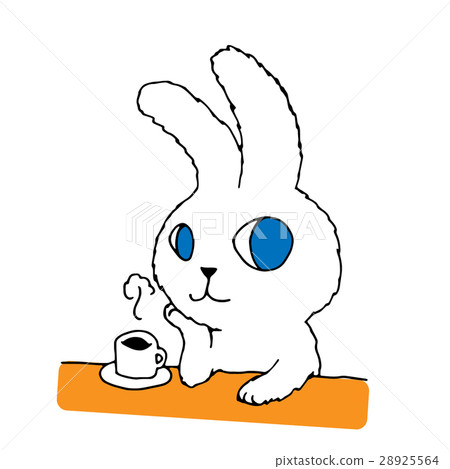 A rabbit making tea A rabbit making tea 28925564