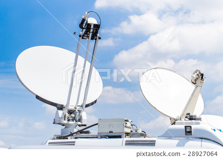 mobile satellite dish, digital media broadcast. mobile satellite dish, digital media broadcast. 28927064