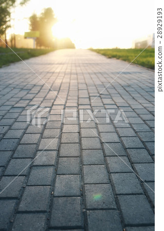 paving stone path goes away the prospect in sunset paving stone path goes away the prospect in sunset 28929193