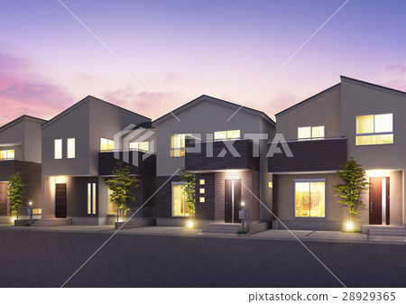 Townscape evening landscape Townscape evening landscape 28929365