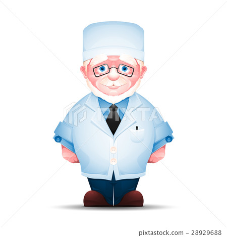 Full length portrait of elderly doctor 28929688