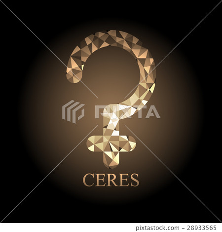 Brown polygonal Ceres icon astronomy sign symbol Brown polygonal Ceres icon astronomy sign symbol 28933565