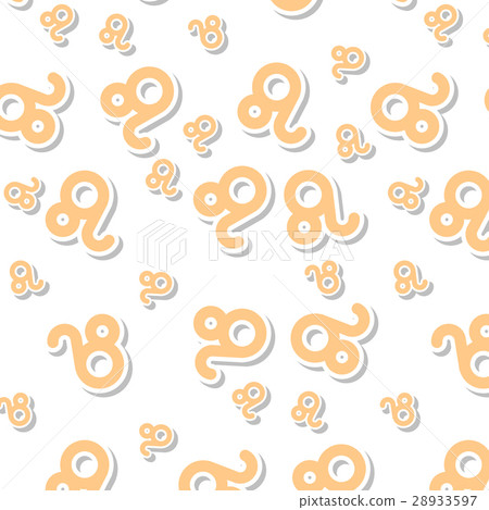 Orange Leo astronomy icon sign symbol pattern Orange Leo astronomy icon sign symbol pattern 28933597