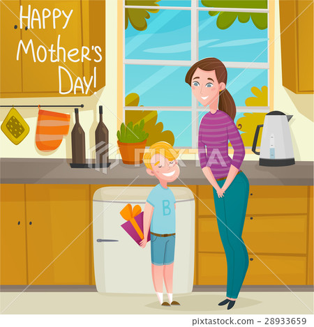 Mothers Day Cartoon Background 28933659